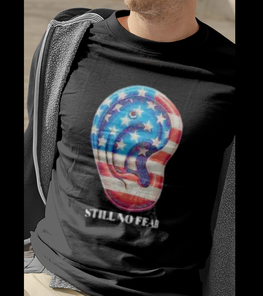 Still No Fear American Flag Ear T-Shirt