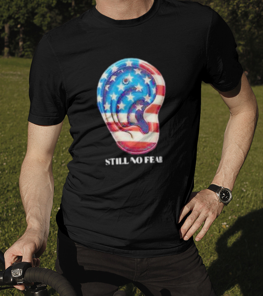 Still No Fear American Flag Ear T-Shirt