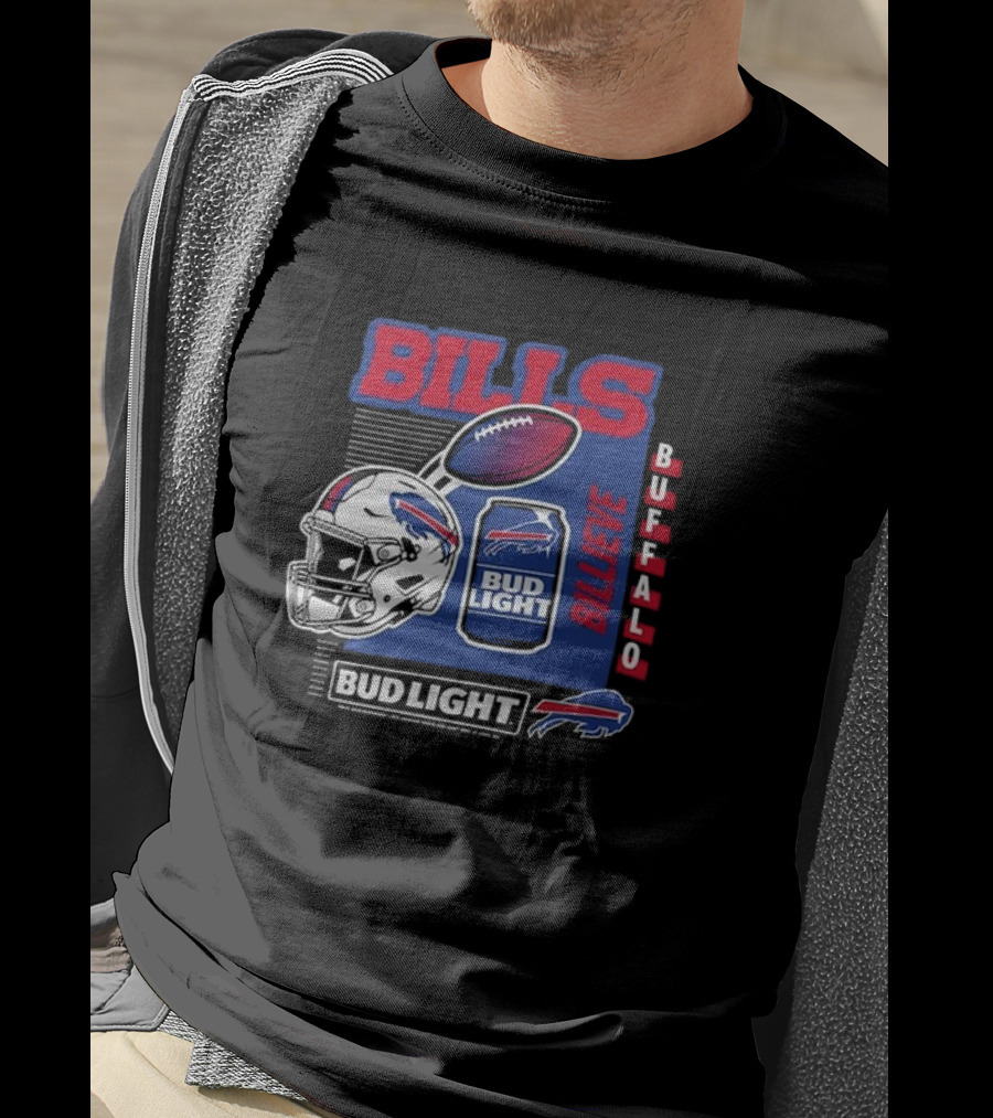 Buffalo Bills Billeve Bud Light Football Helmet Can T-Shirt