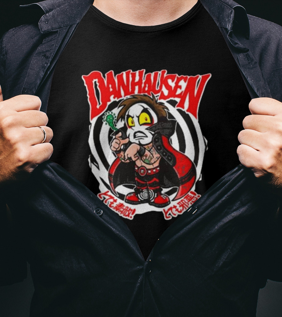 Danhausen Spiral Curse Character With Tattoo And Cape T-Shirt