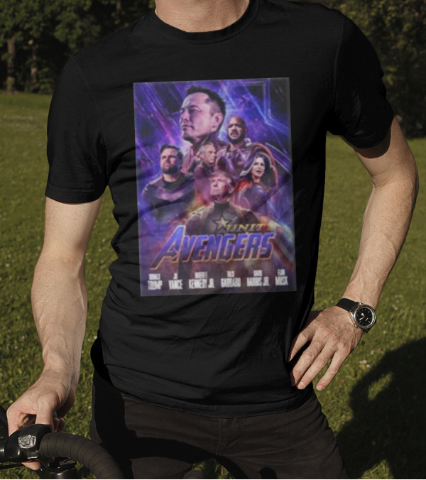 Unity Avengers Donald Trump Elon Musk Tulsi Gabbard David Harris Jr J.D. Vance Robert F. Kennedy Jr T-Shirt
