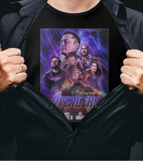 Unity Avengers Donald Trump Elon Musk Tulsi Gabbard David Harris Jr J.D. Vance Robert F. Kennedy Jr T-Shirt