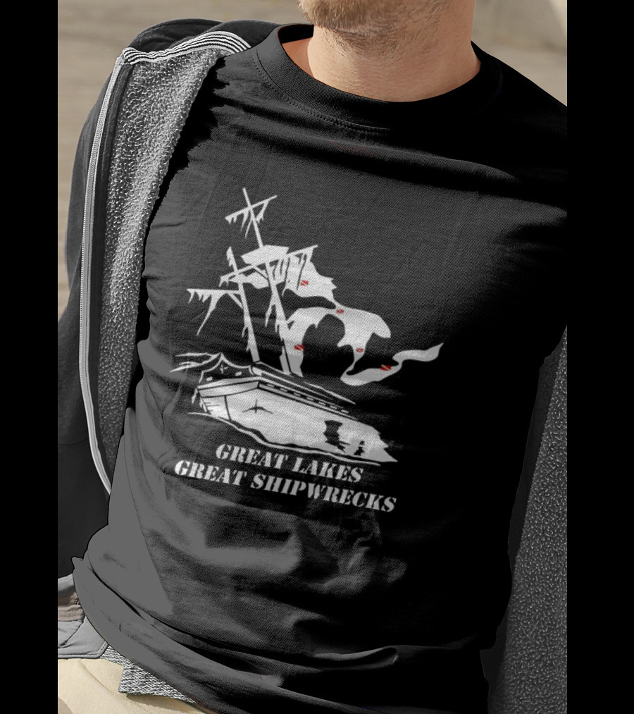 Great Lakes Great Shipwrecks Sailing Adventure T-Shirt