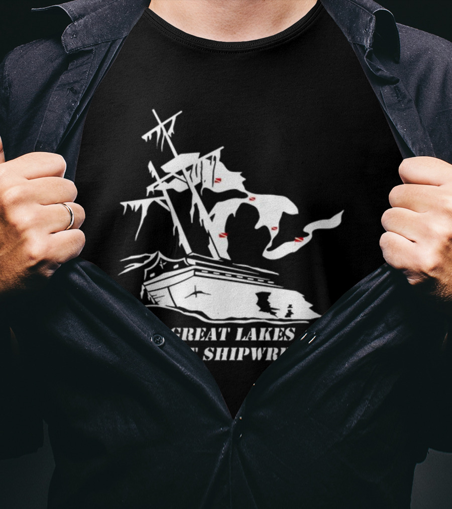 Great Lakes Great Shipwrecks Sailing Adventure T-Shirt