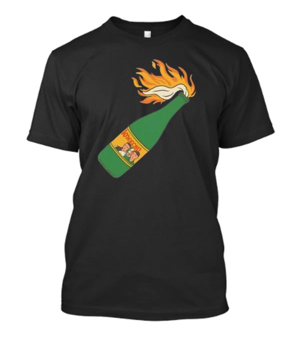 Kneecap Flaming Buckfast Molotov Bottle Green T-Shirt