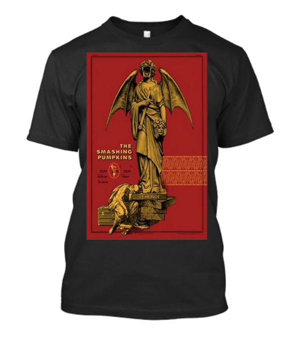 The Smashing Pumpkins Arlington TX September 11 2024 Winged Statue And Cherub T-Shirt