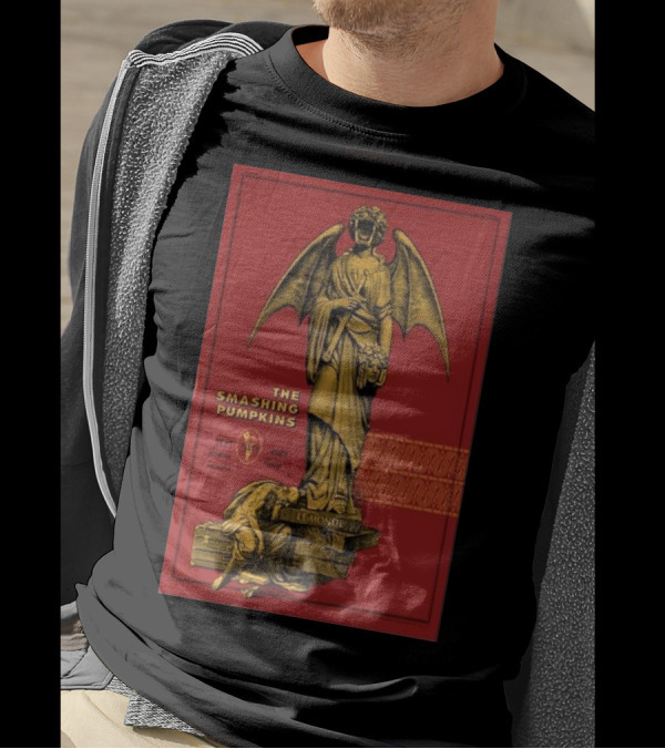 The Smashing Pumpkins Arlington TX September 11 2024 Winged Statue And Cherub T-Shirt