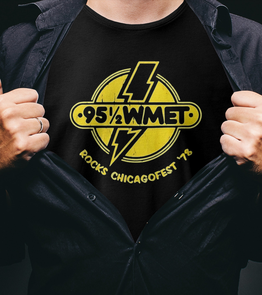 95½ WMET Rocks Chicagofest '78 Vintage Lightning T-Shirt