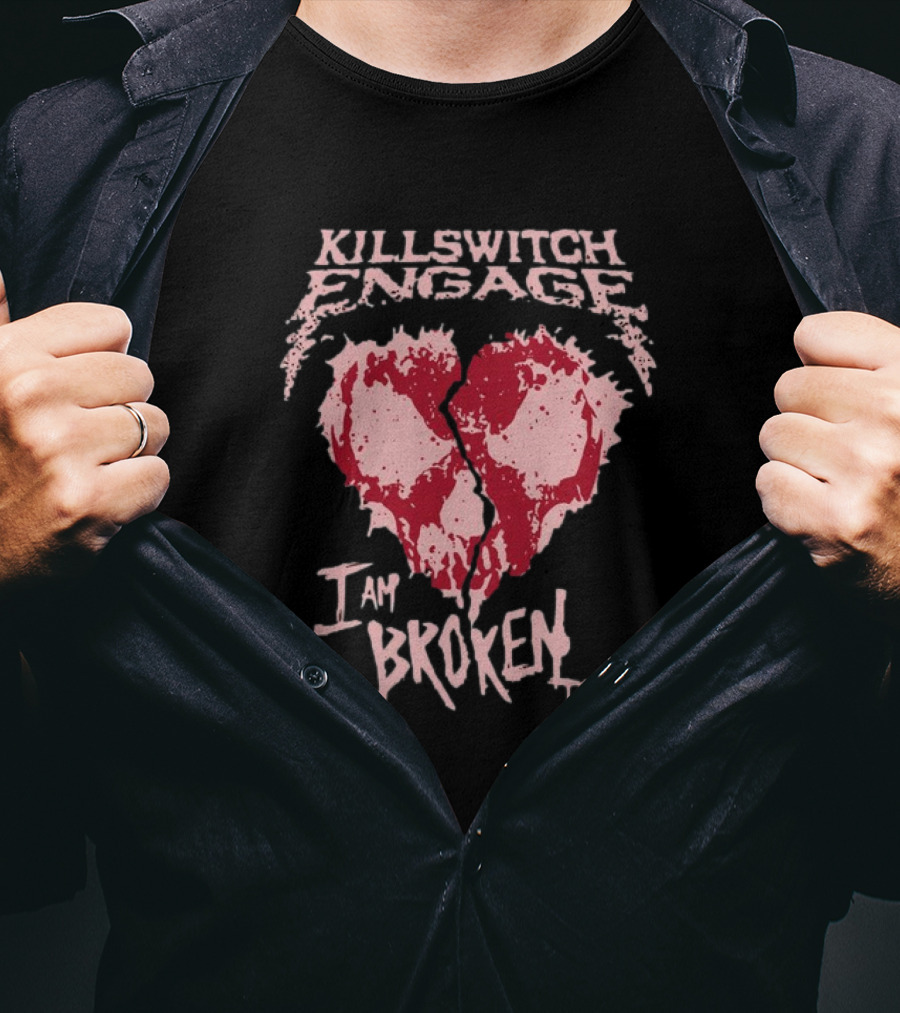 Killswitch Engage I Am Broken Too Cracked Heart T-Shirt