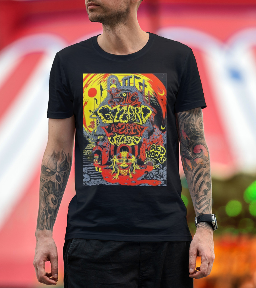 King Gizzard and The Lizard Wizard 2024 Red Rocks September 9 Tour T-Shirt