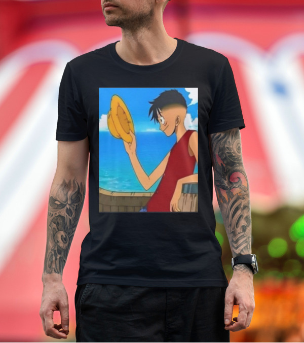 Premium T-Shirt: Funny Ahh Tees Haircut Luffy Anime Meme T-Shirt Funny Ahh Tees Haircut Luffy Anime Meme T-Shirt