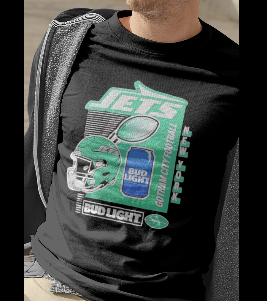 Jets New York Bud Light Gotham City Football T-Shirt