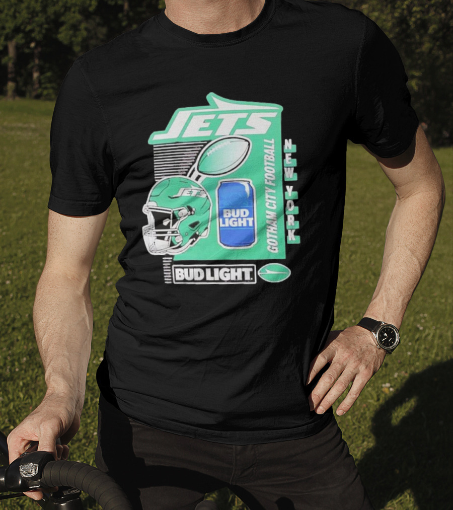 Jets New York Bud Light Gotham City Football T-Shirt