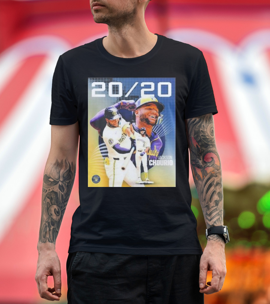 20/20 Jackson Chourio Brewers Achievement T-Shirt