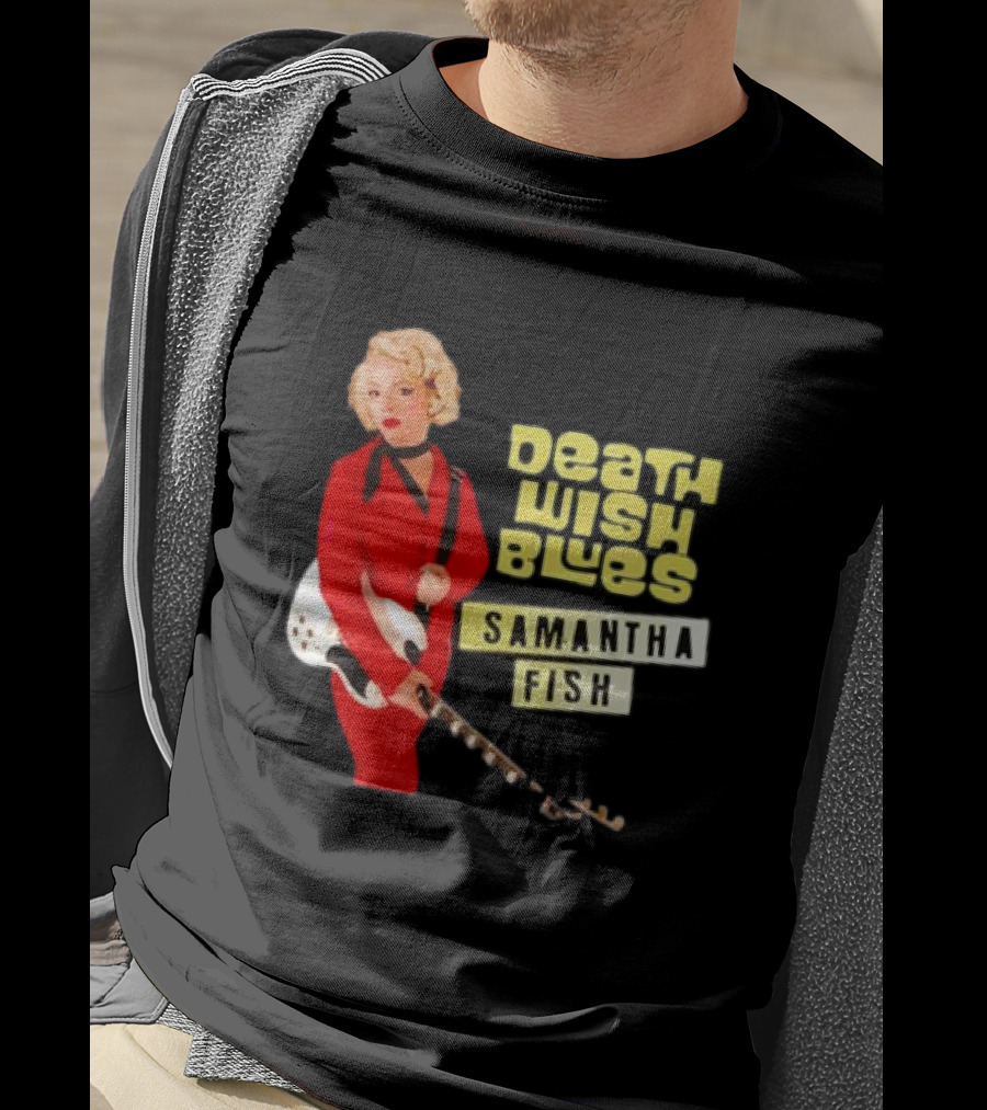 Death Wish Blues Samantha Fish With Guitar In Red T-Shirt