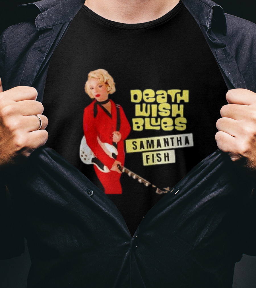 Death Wish Blues Samantha Fish With Guitar In Red T-Shirt