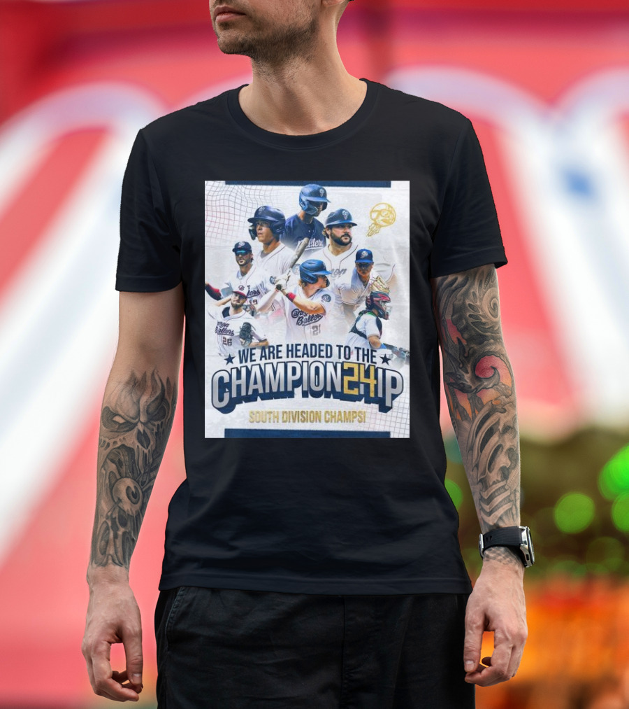 Kannapolis Cannon Ballers 2024 Champion24ip South Division Champs T-Shirt