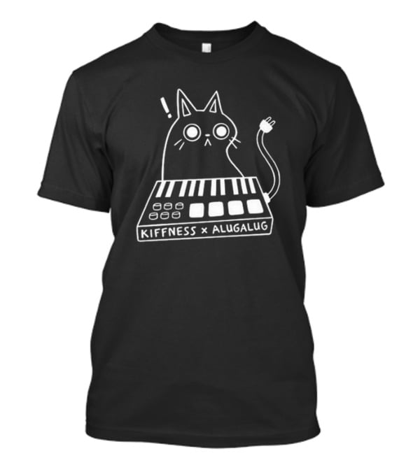 Kiffness X Alugalug Cat Keyboard Plug Drawing T-Shirt
