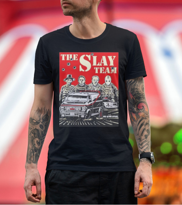 Premium T-Shirt: Horror Movie Characters Van Slay Team T-Shirt Horror Movie Characters Van Slay Team T-Shirt