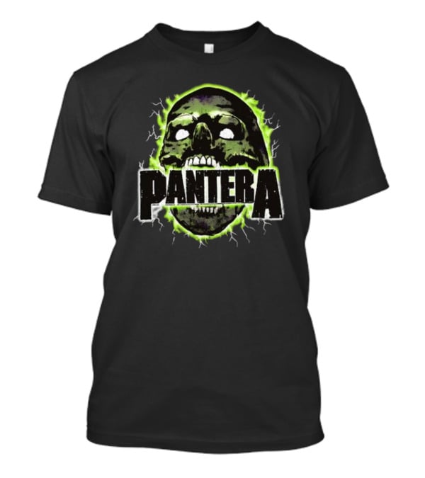 Pantera Electric Green Glowing Skull T-Shirt