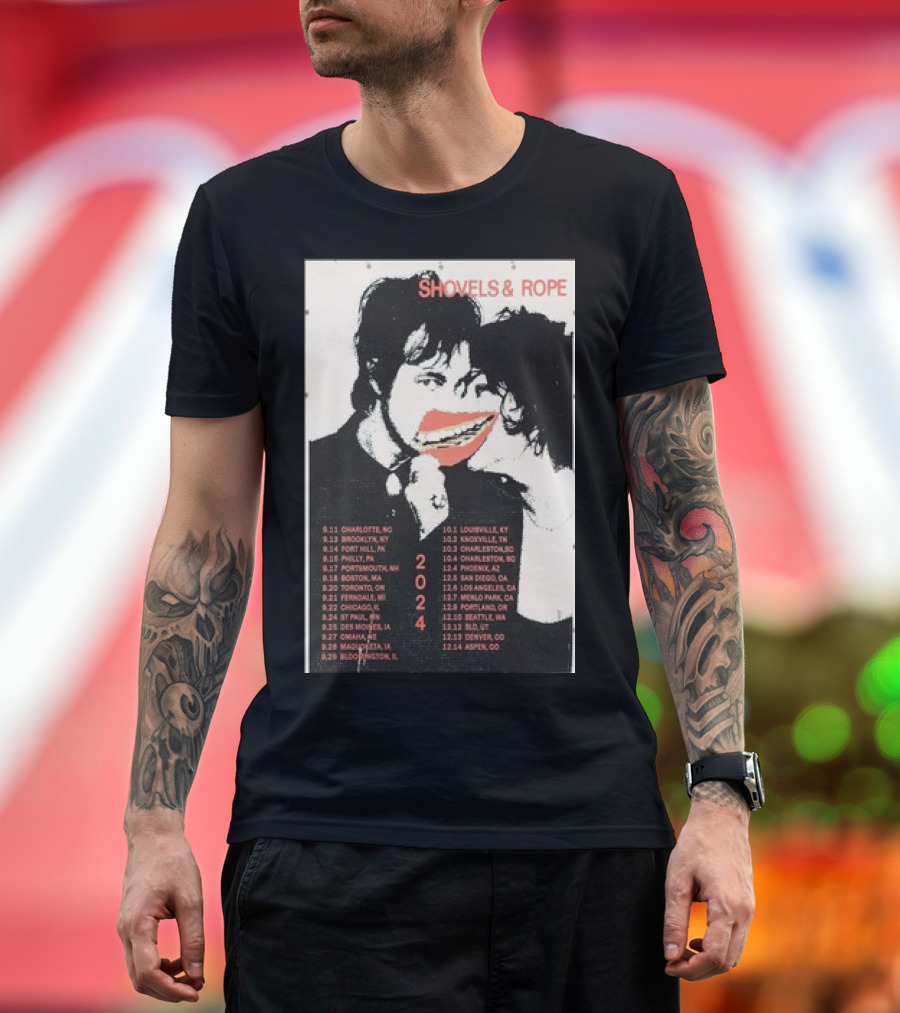 SHOVELS and ROPE 2024 FALL TOUR CHARLOTTE KNOXVILLE ST LOUIS CHARLESTON SEATTLE ASPEN T-Shirt