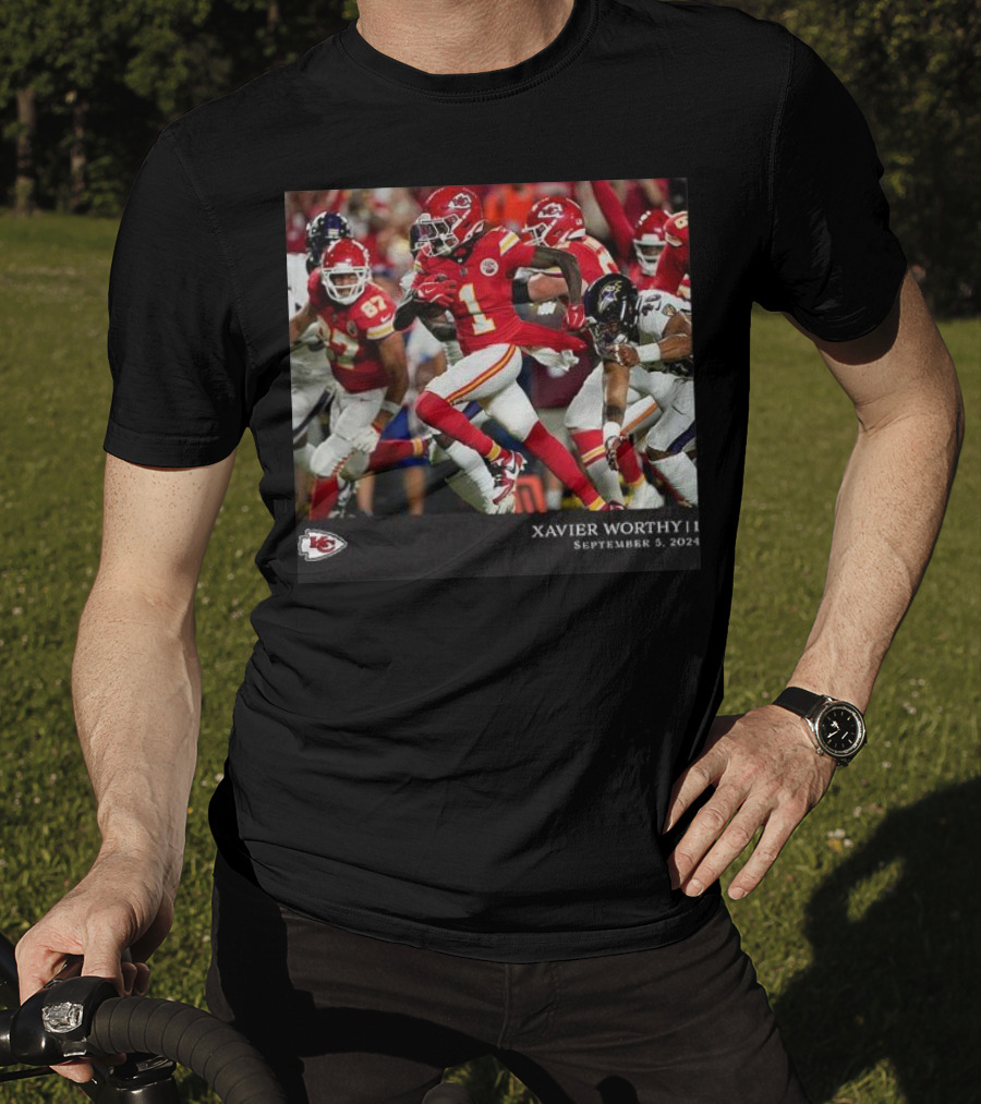 Xavier Worthy Kansas City Chiefs NFL Week 1 September 5 T-Shirt