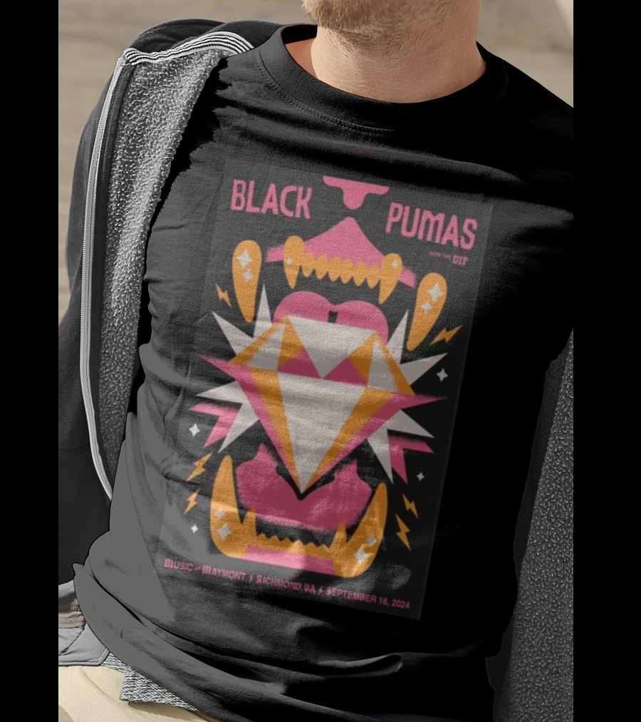 Black Pumas With The Dip Music At Maymont Richmond VA September 16 T-Shirt