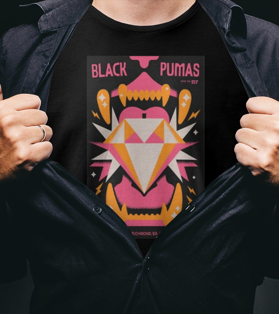 Black Pumas With The Dip Music At Maymont Richmond VA September 16 T-Shirt
