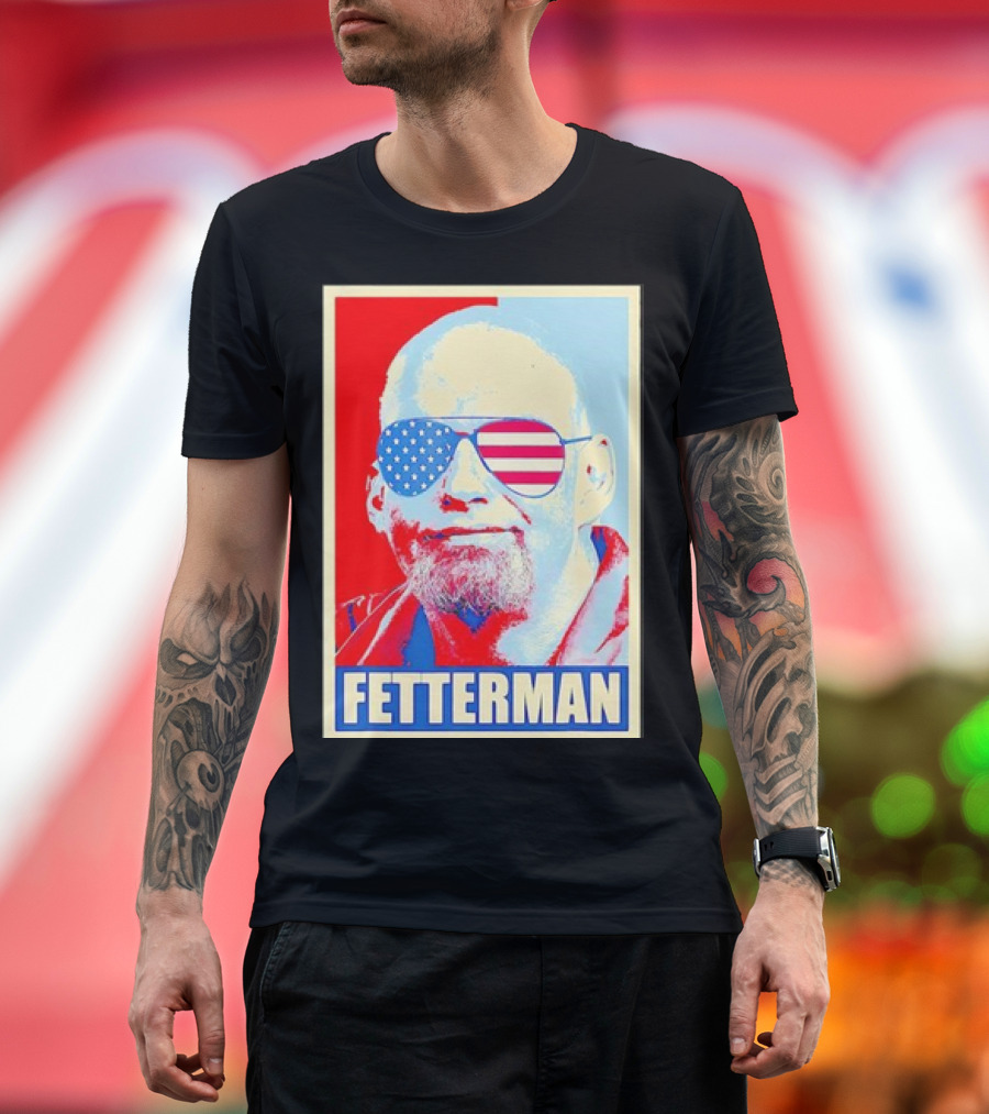 Fetterman Hope Vote Election Democrat 2024 President America Glasses T-Shirt