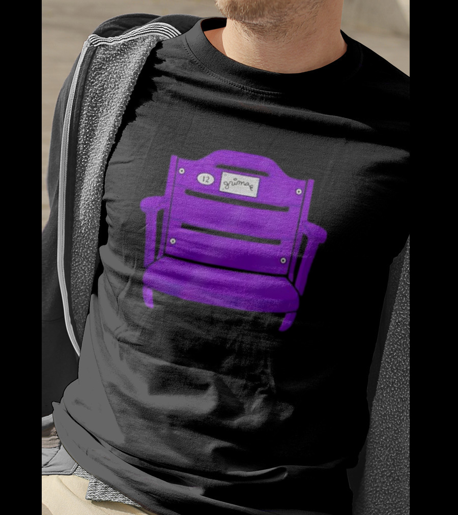 Athlete Logos Purple Stadium Chair Grimey 12 T-Shirt