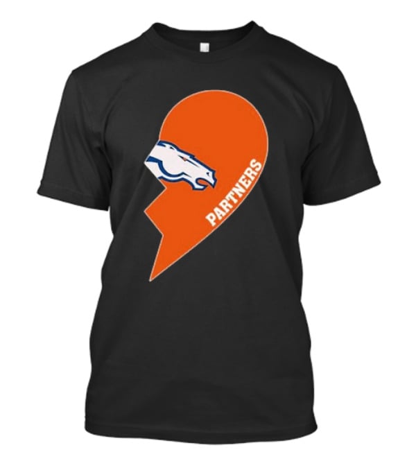 Denver Broncos Orange Half Heart Partners T-Shirt