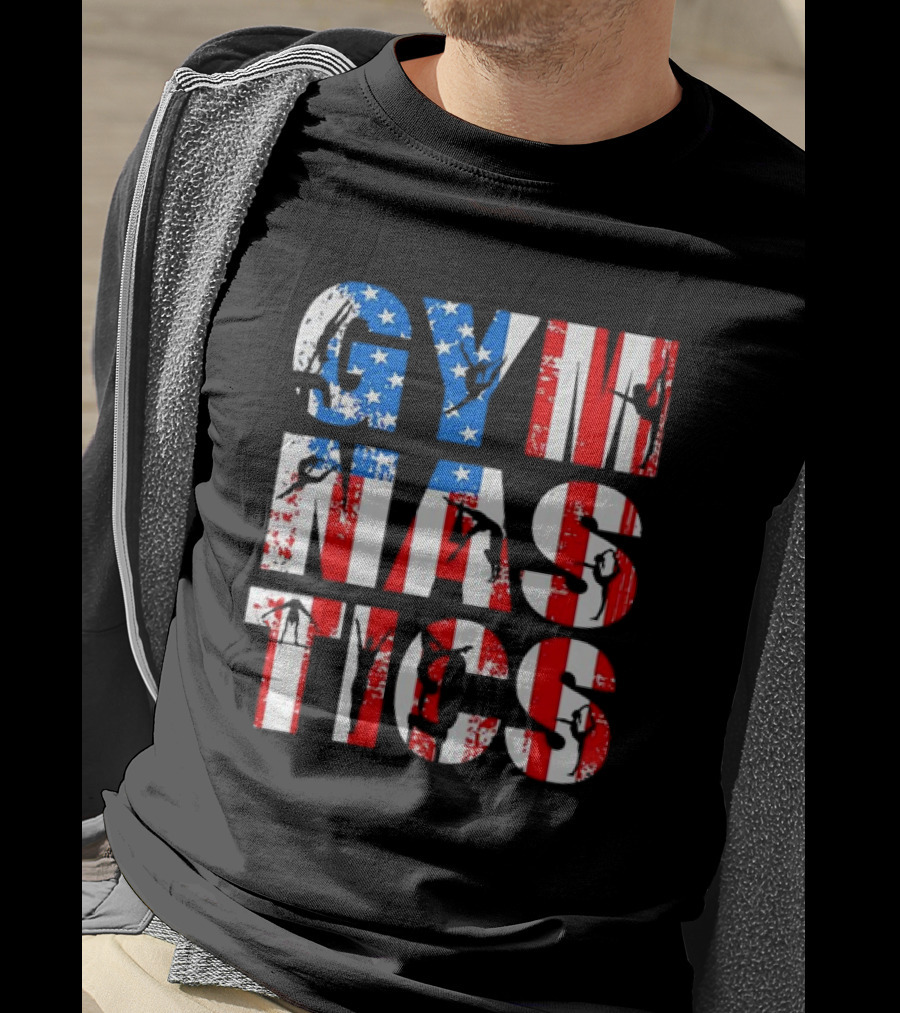 American Flag Gymnastics Team Lovers USA Gymnast T-Shirt