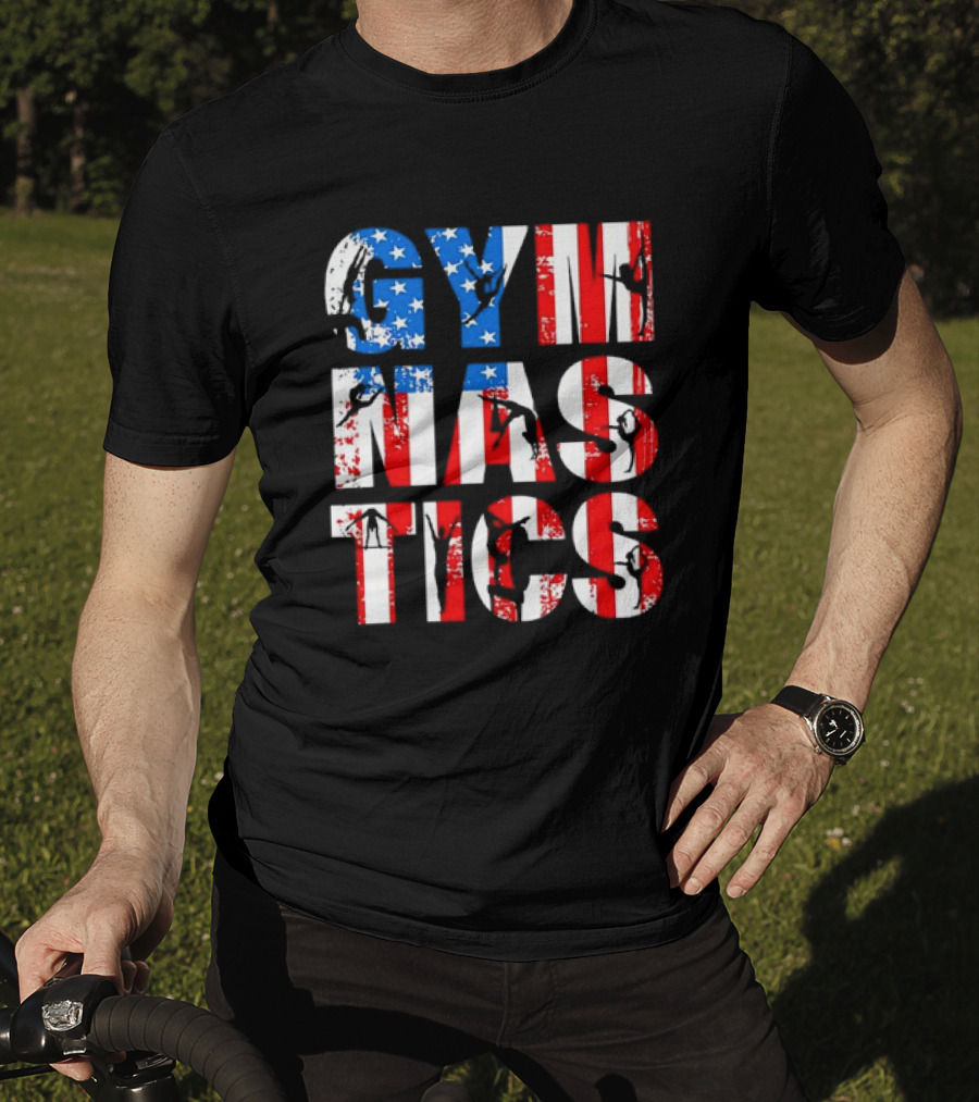 American Flag Gymnastics Team Lovers USA Gymnast T-Shirt