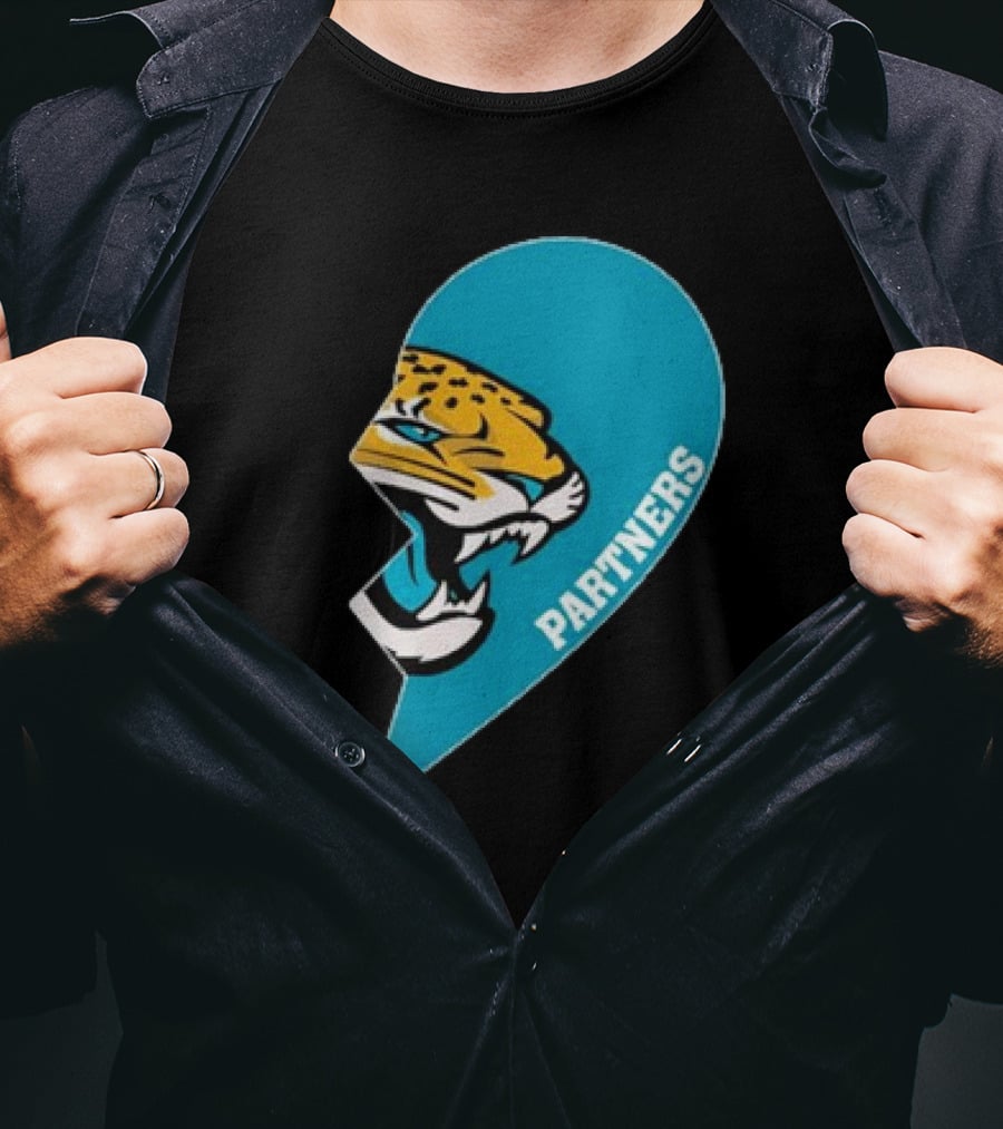 Jacksonville Jaguars Partners Half Heart T-Shirt