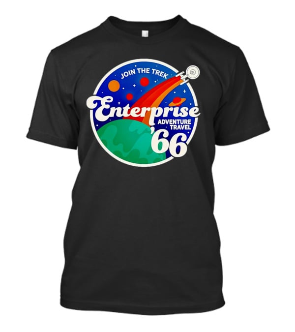 Join The Trek '66 Enterprise Adventure Travel Space Journey T-Shirt