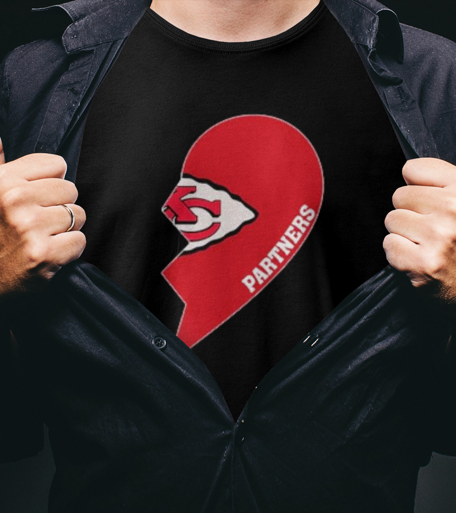Kansas City Chiefs Partners Half Heart T-Shirt
