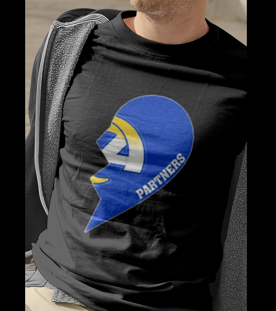 La Rams Partners Heart Logo Half T-Shirt