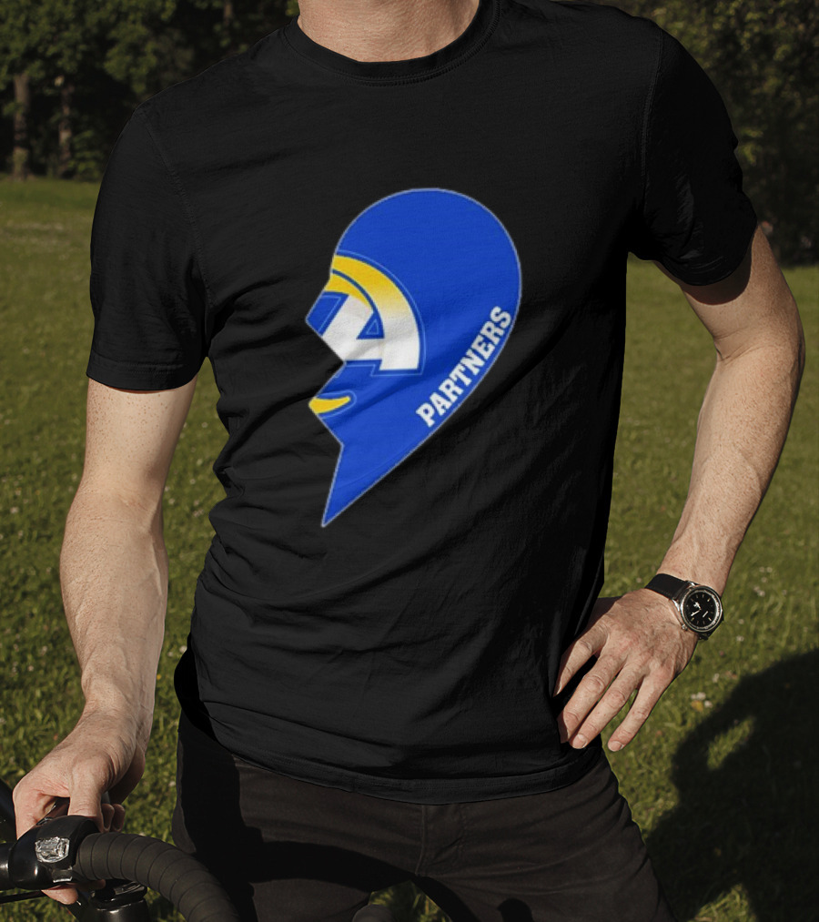 La Rams Partners Heart Logo Half T-Shirt