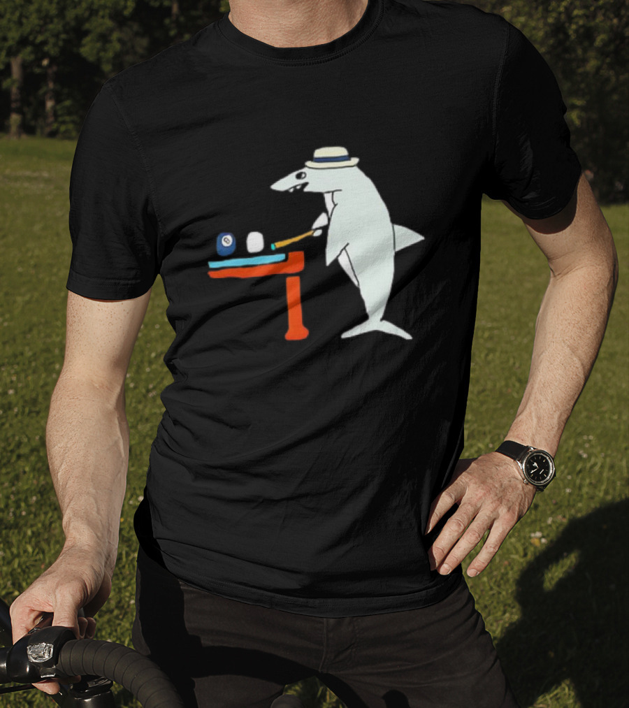 Pool Shark Meme Playing Billiards With Cue And Eight Ball T-Shirt