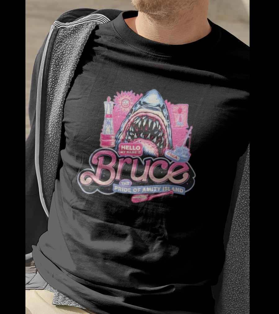 Bruce The Shark Hello My Name Is The Pride Of Amity Island Orca T-Shirt