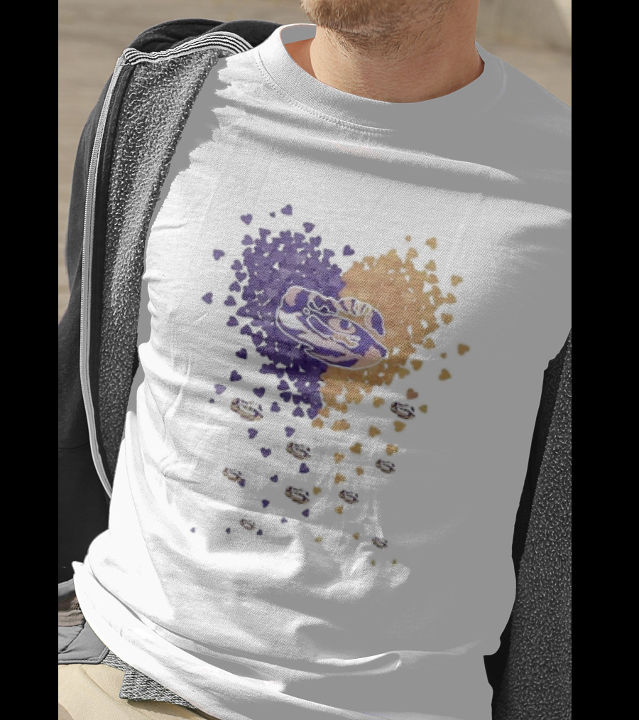 Heart Full Of LSU Tigers Geaux Tigers Purple And Gold T-Shirt