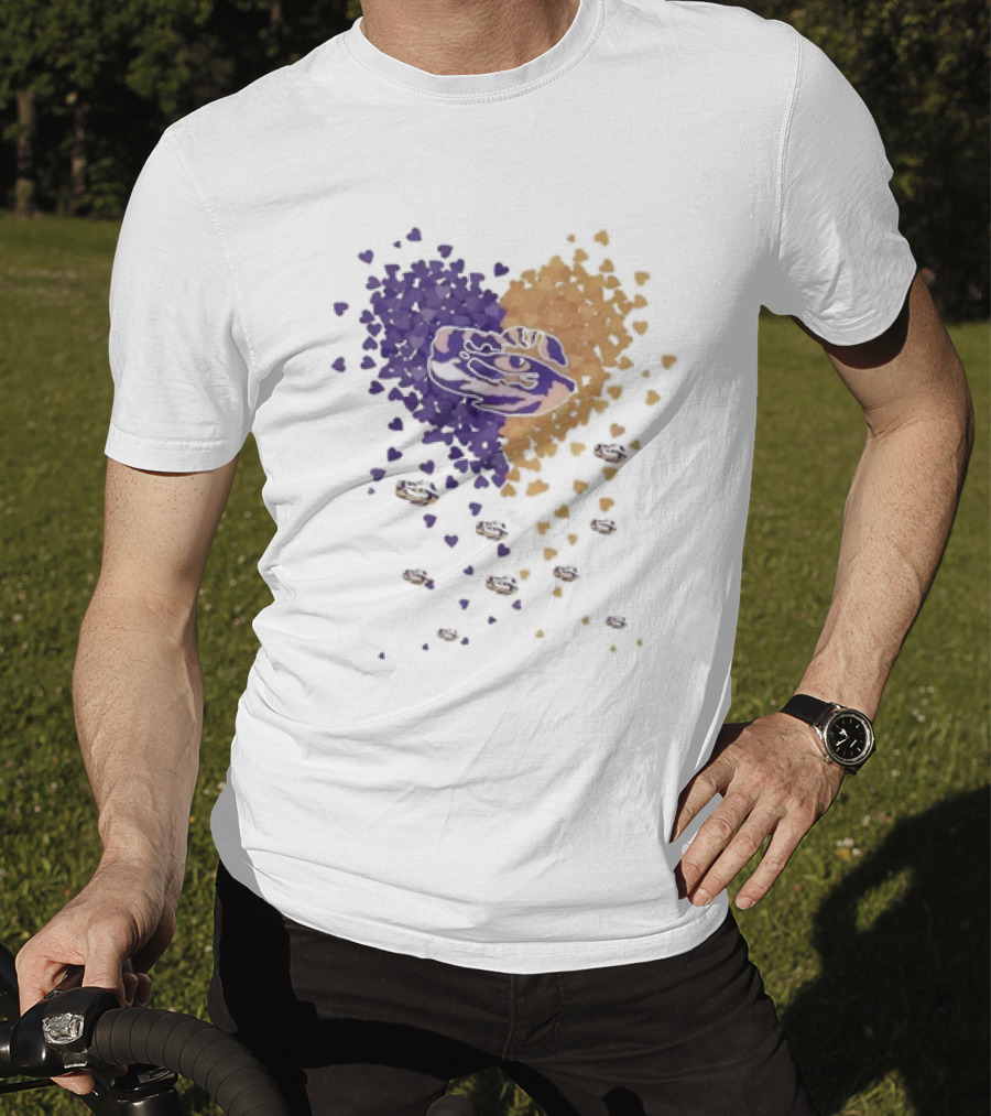 Heart Full Of LSU Tigers Geaux Tigers Purple And Gold T-Shirt