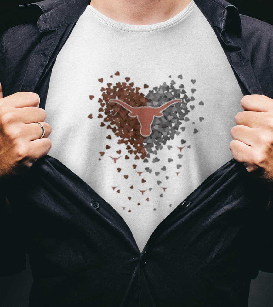 Heart Full Of Texas Longhorns Love T-Shirt