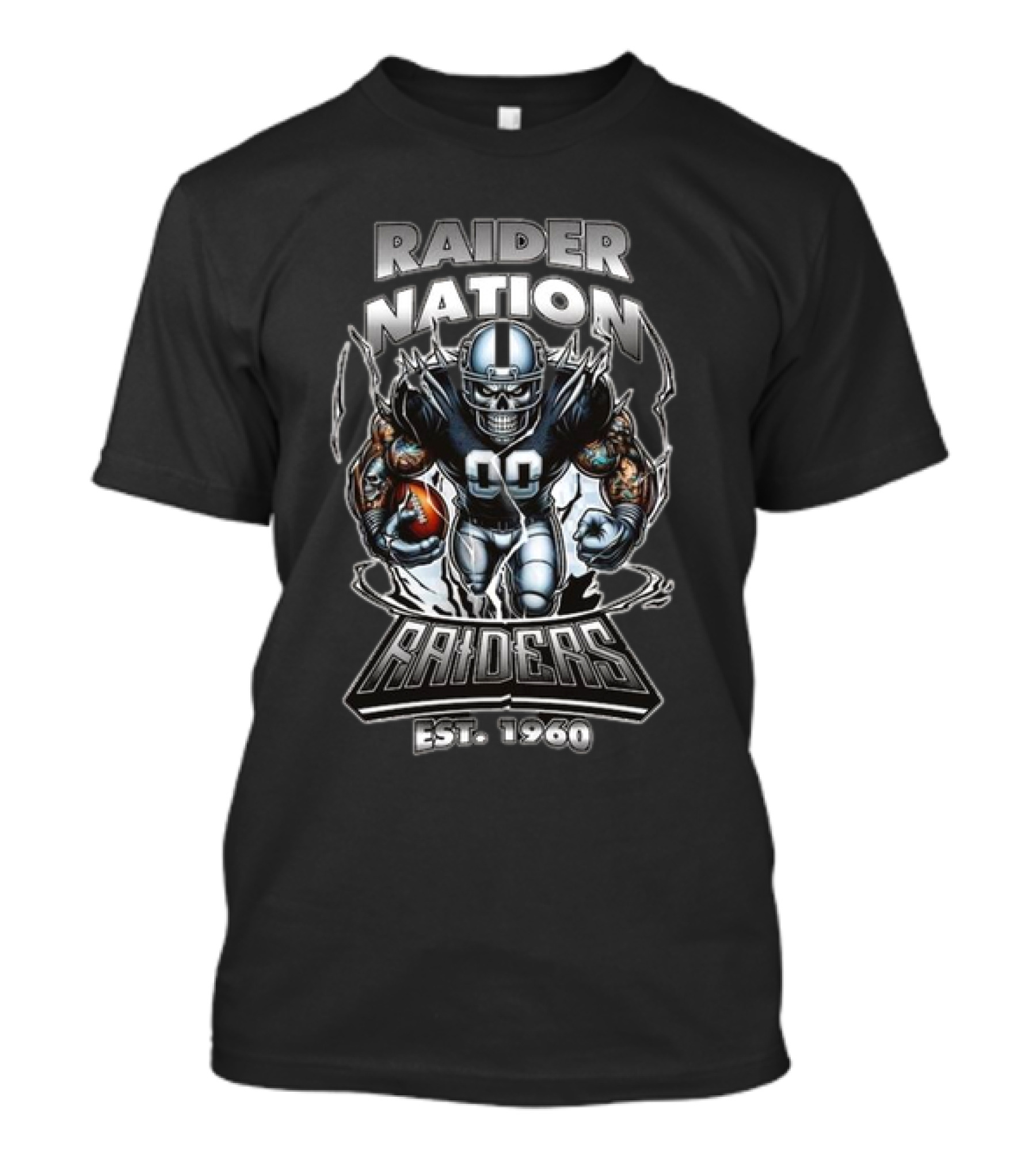 Raider Nation Raiders Est 1960 Football Mascot T-Shirt