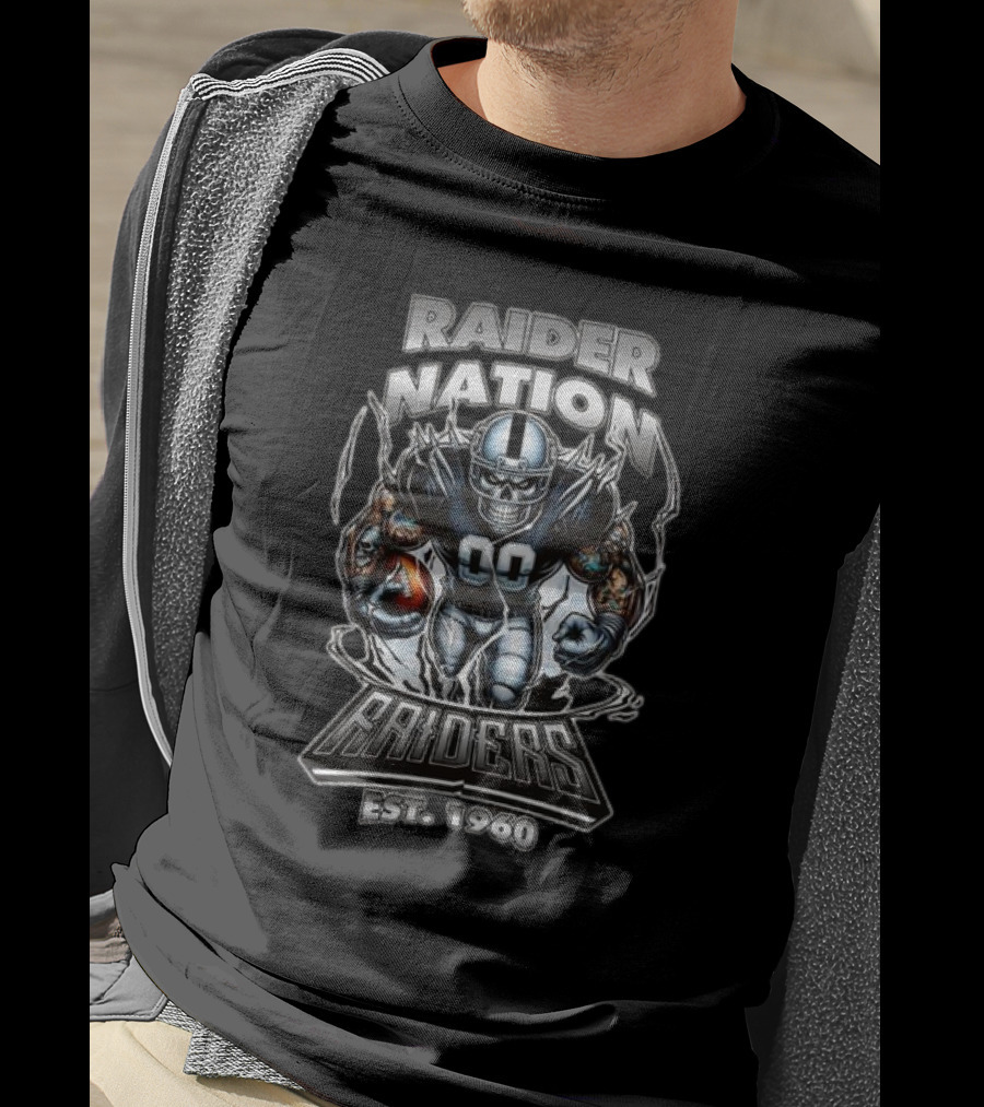 Raider Nation Raiders Est 1960 Football Mascot T-Shirt