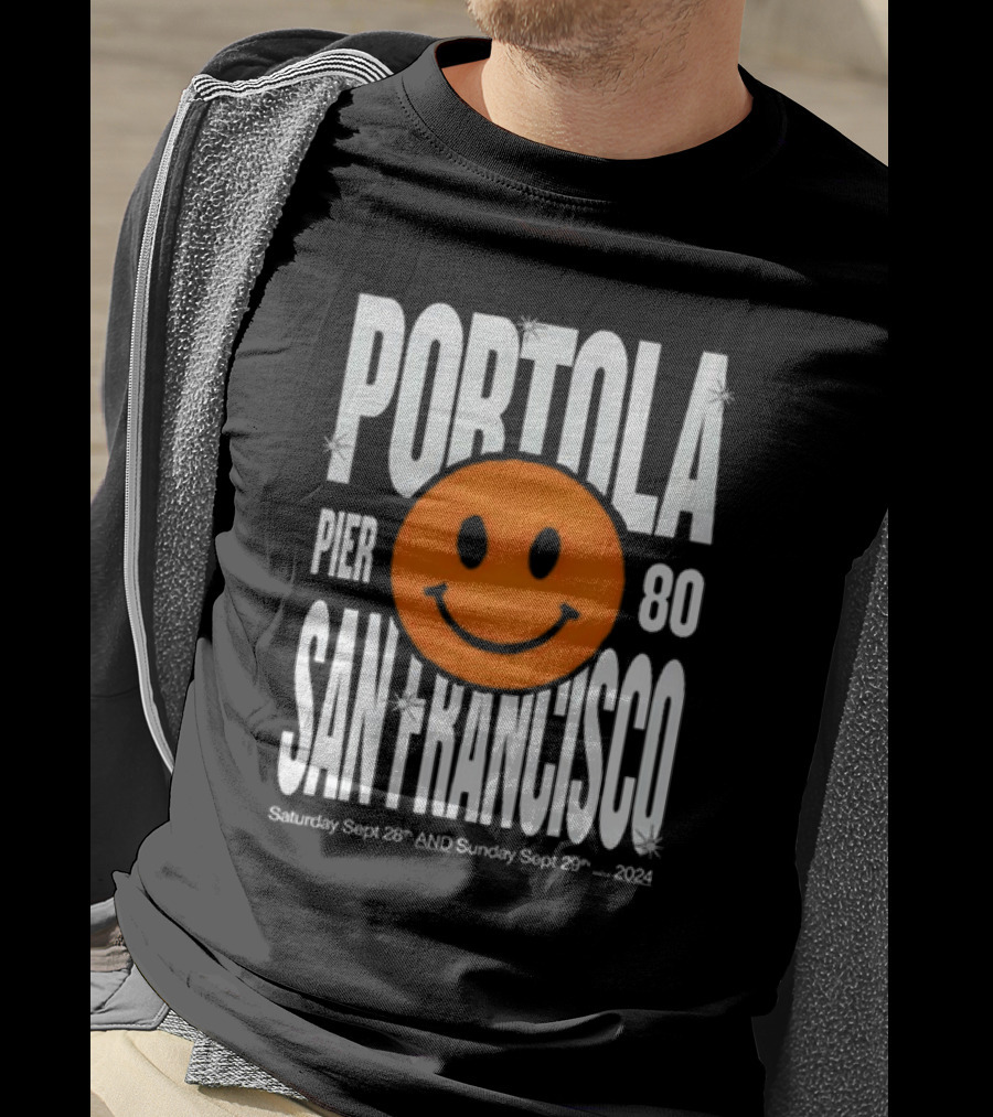 Portola Smiley San Francisco Pier 80 September 28-29 T-Shirt