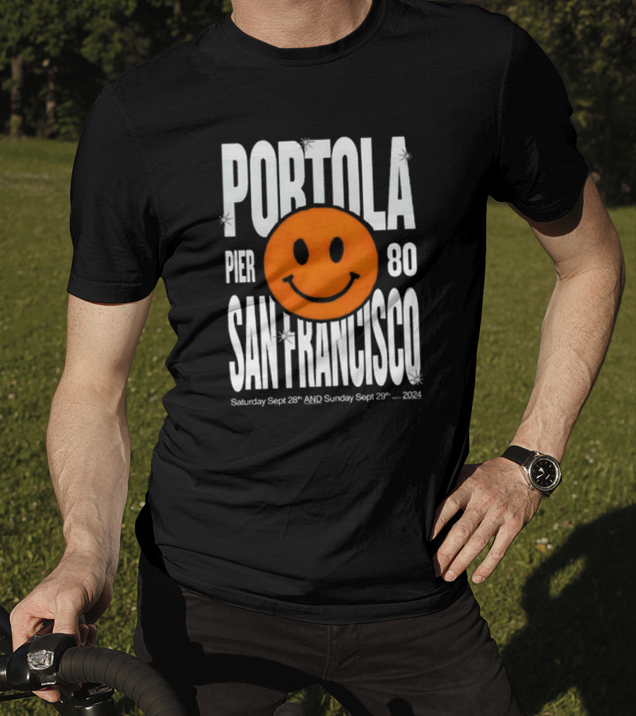 Portola Smiley San Francisco Pier 80 September 28-29 T-Shirt
