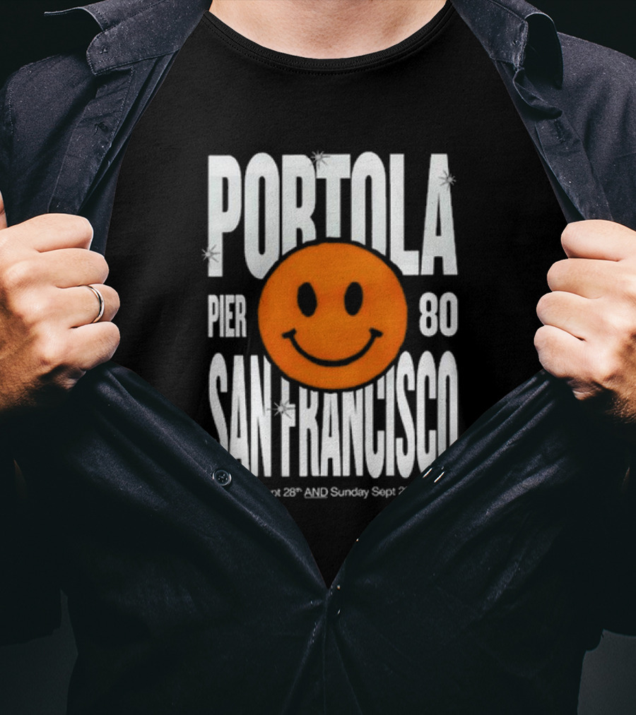 Portola Smiley San Francisco Pier 80 September 28-29 T-Shirt