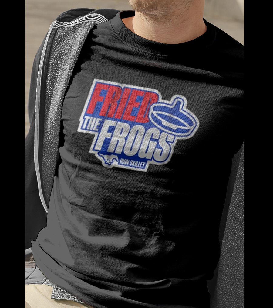 SMU Mustangs Fried The Frogs Iron Skillet T-Shirt
