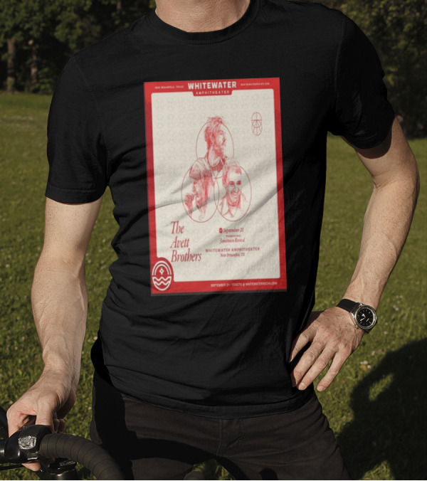 The Avett Brothers September 21 Whitewater Amphitheater New Braunfels TX Concert T-Shirt